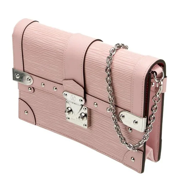 Louis Vuitton Pink Epi Leather Trunk Chain Wallet